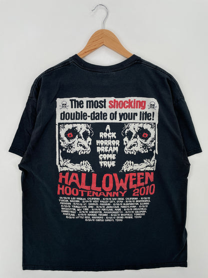 2010 HALLOWEEN HOOTENANNY Size XL Vintage Music Tour T-shirt / E7373T