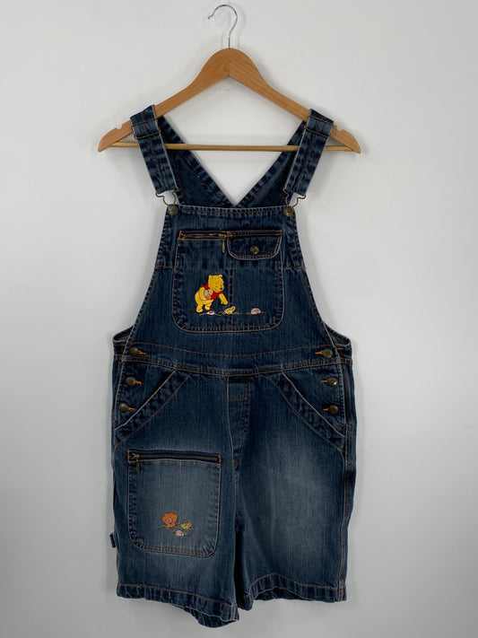 Vintage DISNEY WINNIE THE POOH Size S Denim Overall / E8898P