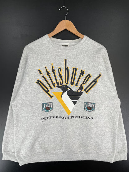 90's PITTSBURGH PENGUINS Made in USA Size XL Vintage NHL Sweat-shirt / F4312S