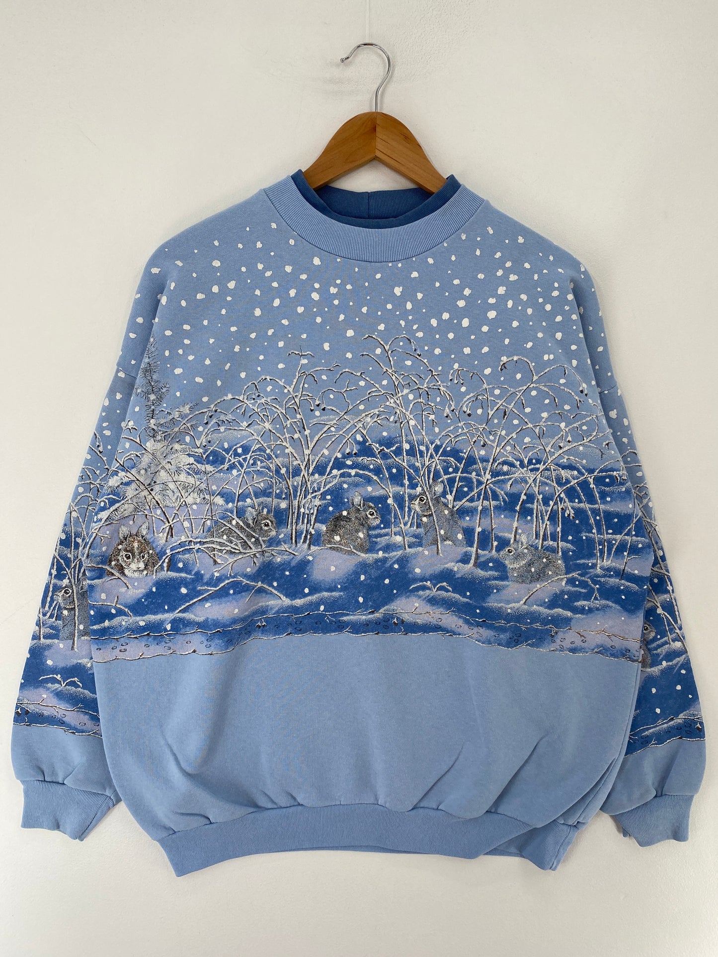 90's HARE Made in USA Size L Vintage Animal Sweat-Shirt / F258S