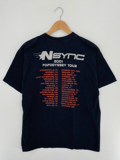 2001 NSYNC POPODYSSEY TOUR Size L Vintage Music T-Shirt / E8109T