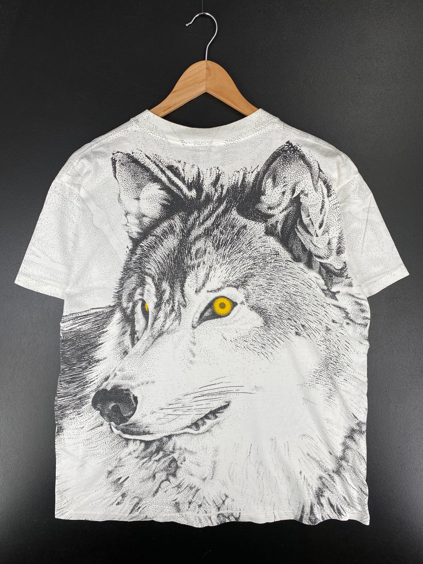 90’s WOLF Made in USA Size L Vintage Animal T-Shirt / F2833T
