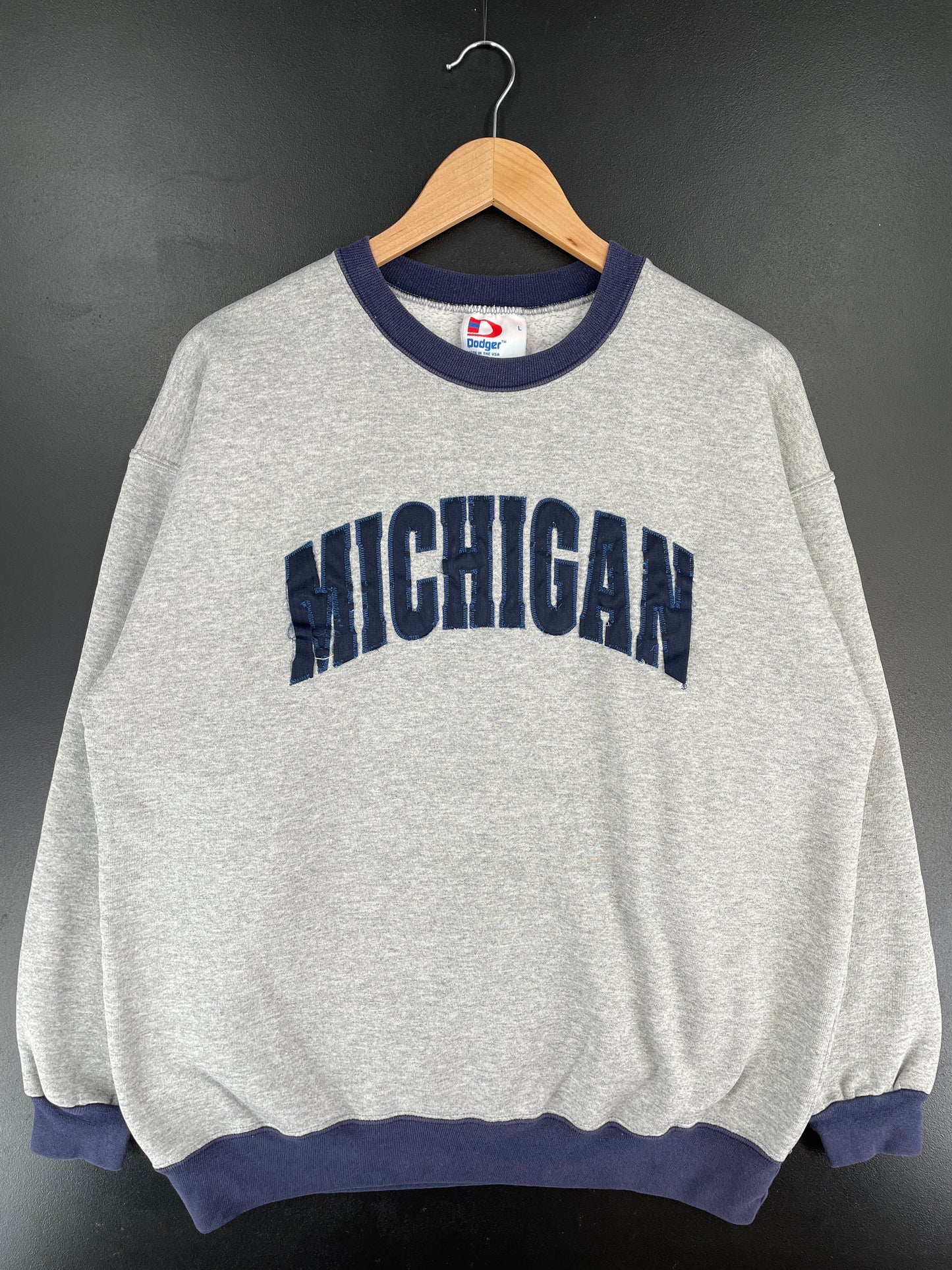 90's MICHIGAN Made in USA Size L Vintage College Sweat-Shirt / F1363S