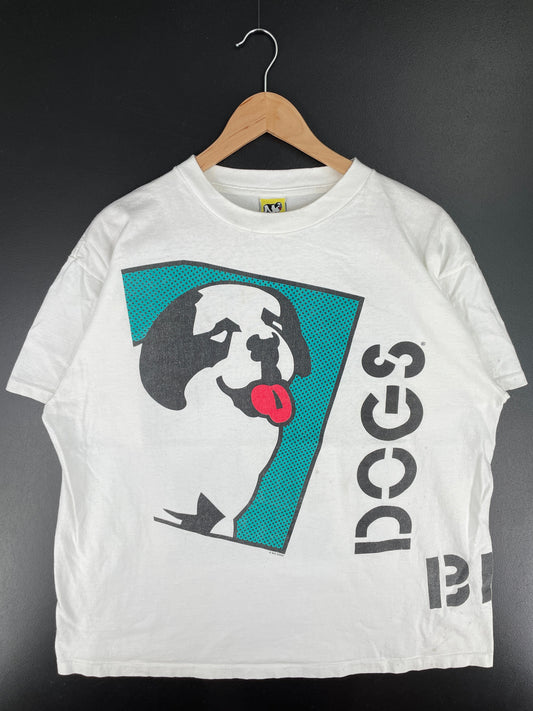 90's BIG DOGS Made in USA Size XL Vintage T-shirt / F883T