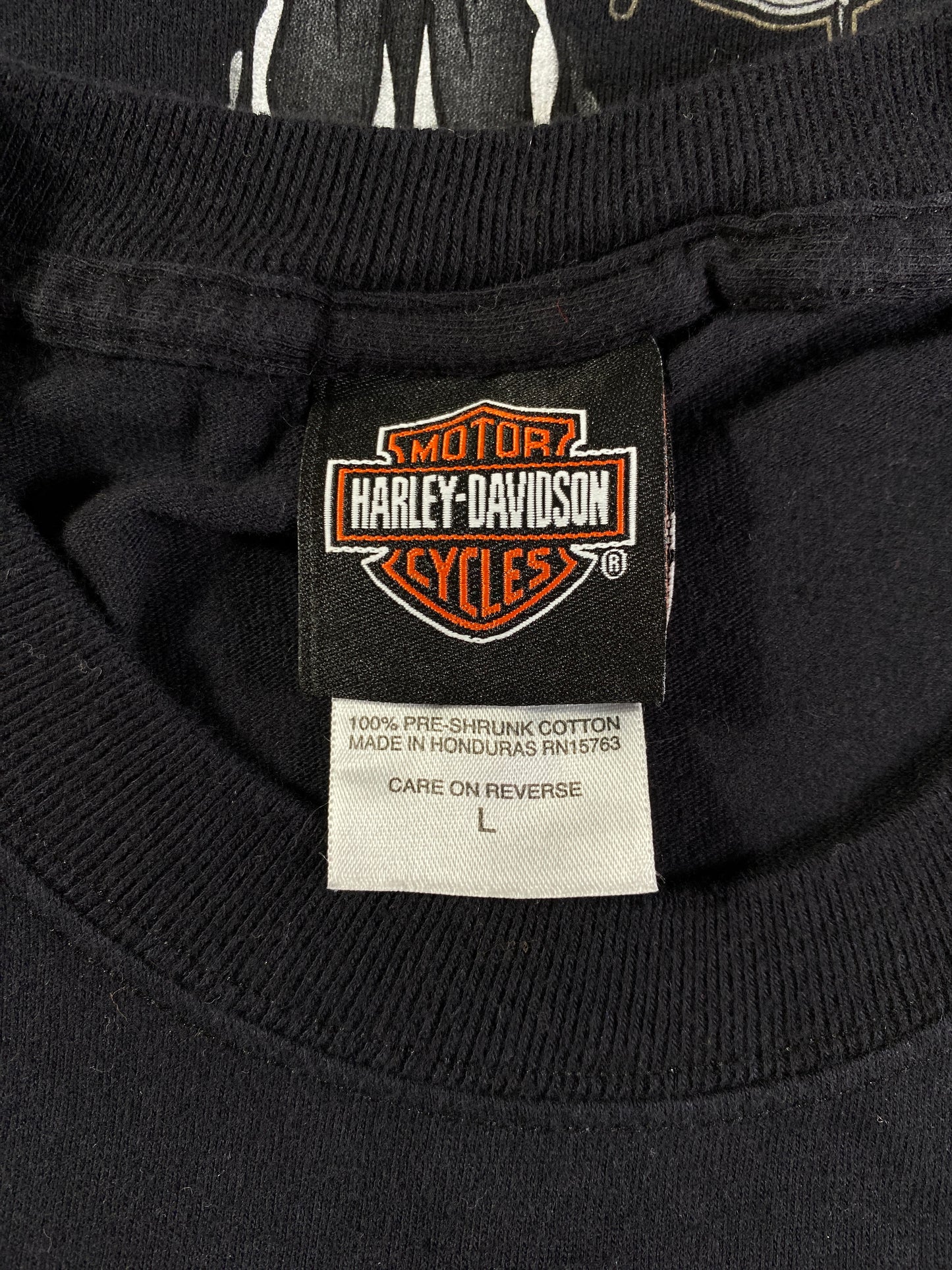 2019 HARLEY DAVIDSON Size L Vintage Long Sleeve T-Shirt / E7469T