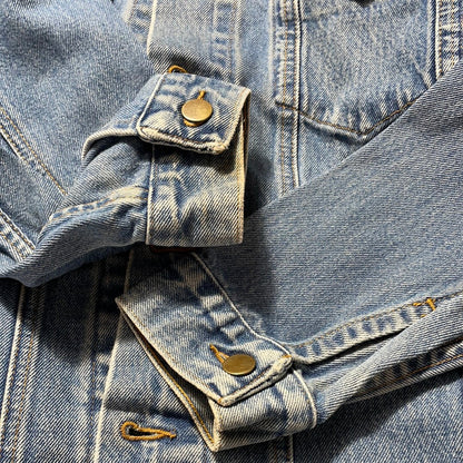 Vintage CHEVROLET RACING Size No Tag (Approx.L) Denim Jacket / F5920J