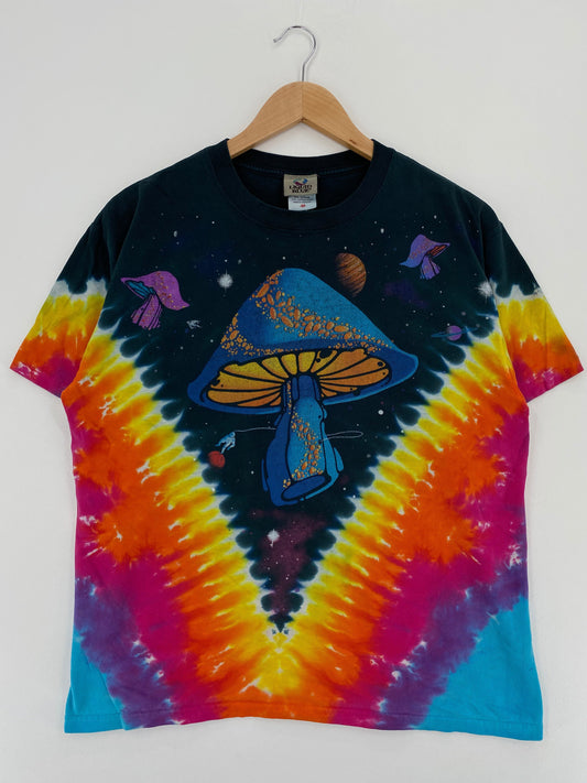 Vintage LIQUID BLUE x TIE-DYE SPACE MUSHROOM Size M T-Shirt / F3687T