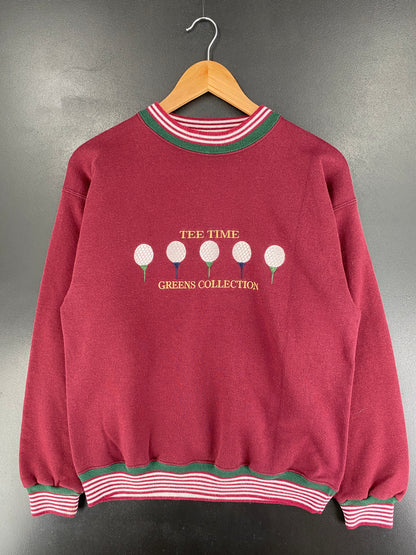 90's TEE TIME GREENS COLLECTION Made in USA Size M Vintage Sweat-Shirt / F155S