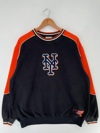 00' NEW YORK METS Size L Vintage MLB Sweat-Shirt / F451S