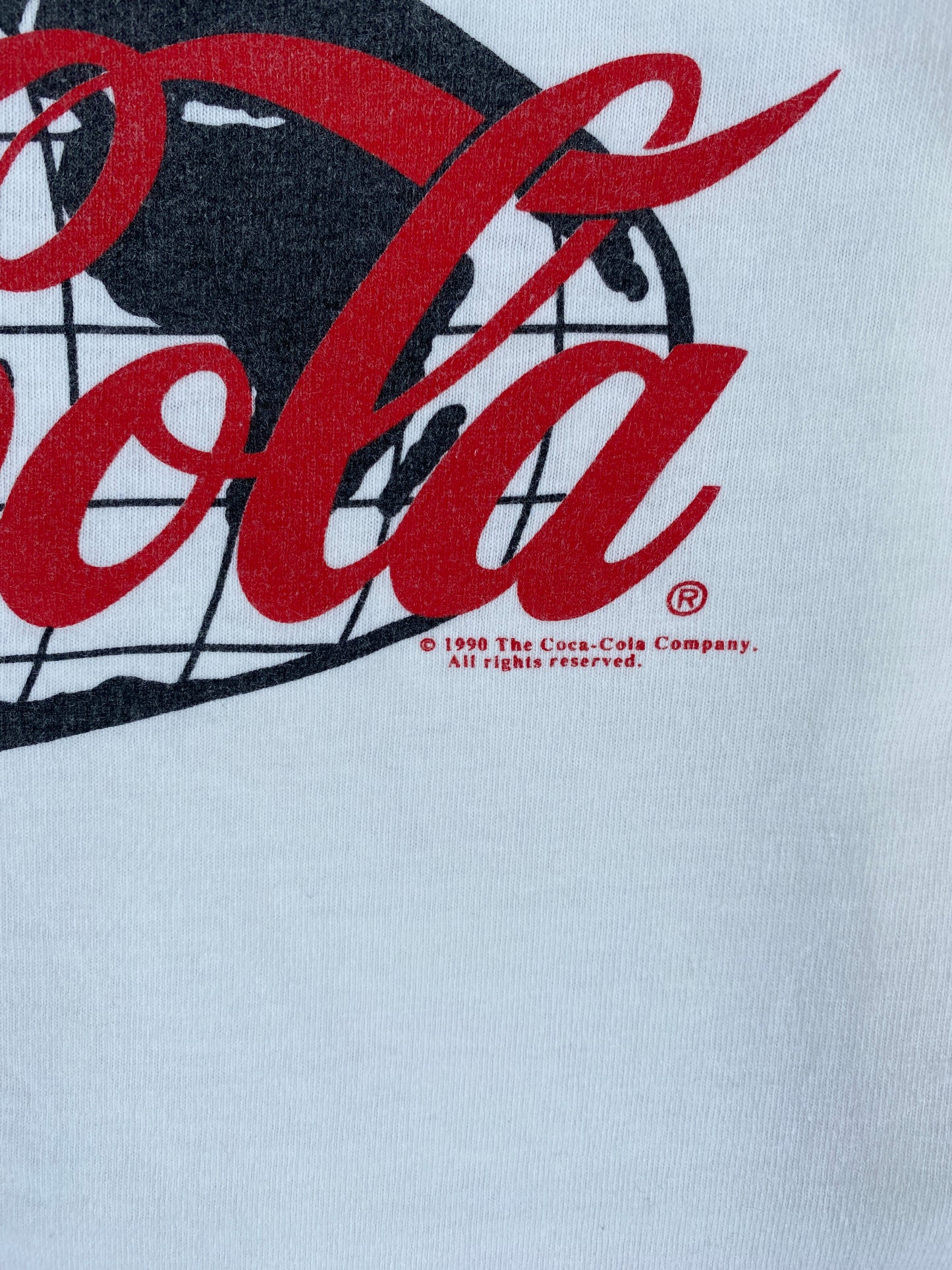 1990 COCA COLA Made in USA Size L Vintage T-Shirt / E8304T