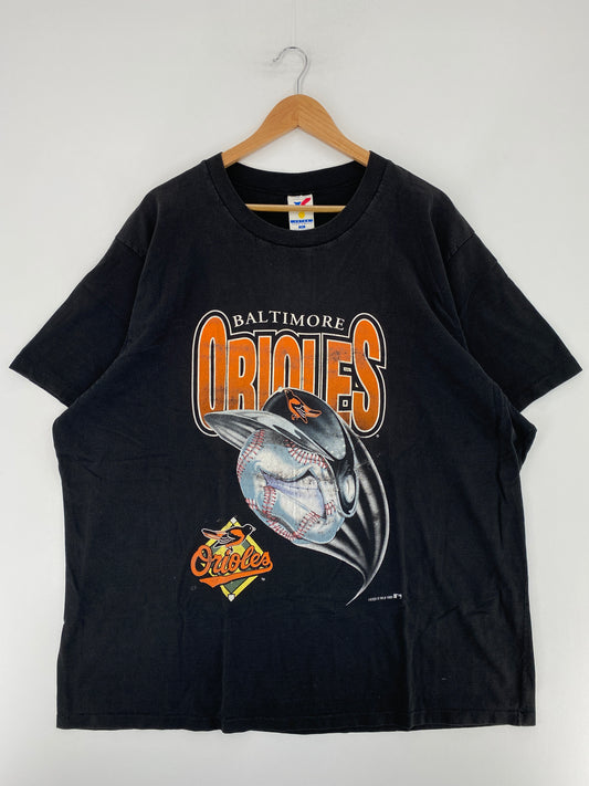 1995 BALTIMORE ORIOLES Made in USA Size XXL Vintage MLB T-shirt / E7463T