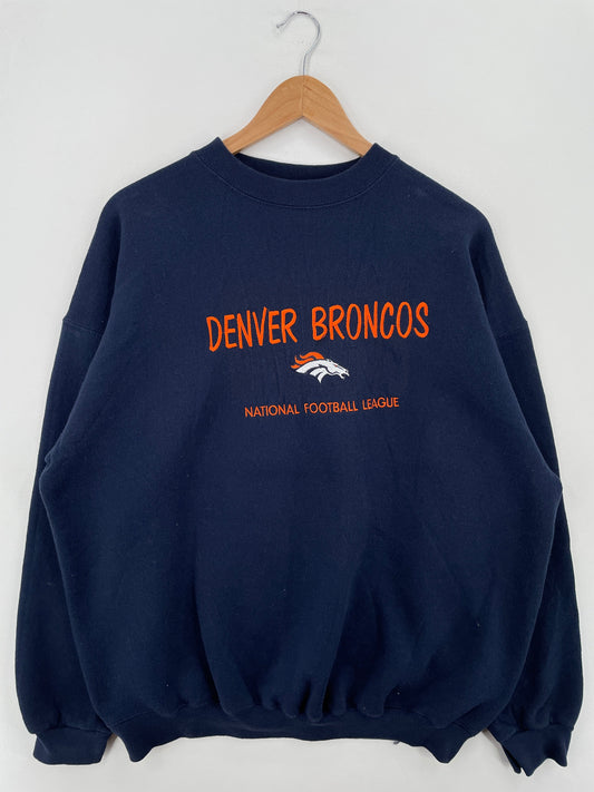 Vintage DENVER BRONCOS Size XL NFL Sweat-Shirt / F5867S