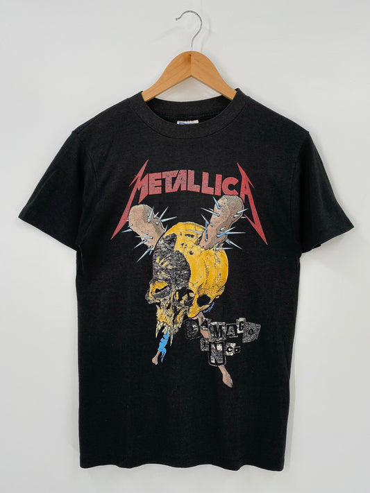 80’s METALLICA PUSHEAD Made in USA Size L Vintage Music T-shirt / F1676T