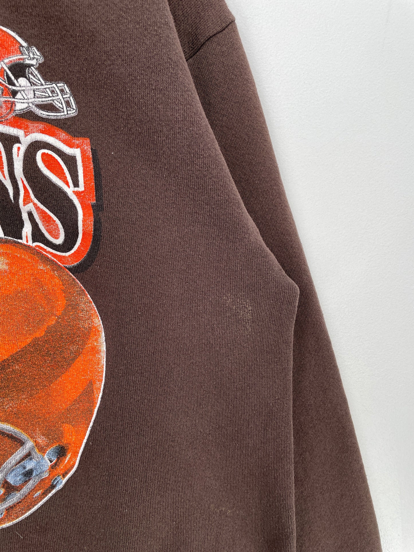 Vintage CLEVELAND BROWNS Size L Vintage NFL Sweat-Shirt / F699S