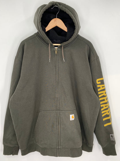 Vintage CARHARTT Size XL Zip-up Hoodie Sweat-Shirt / F2248S