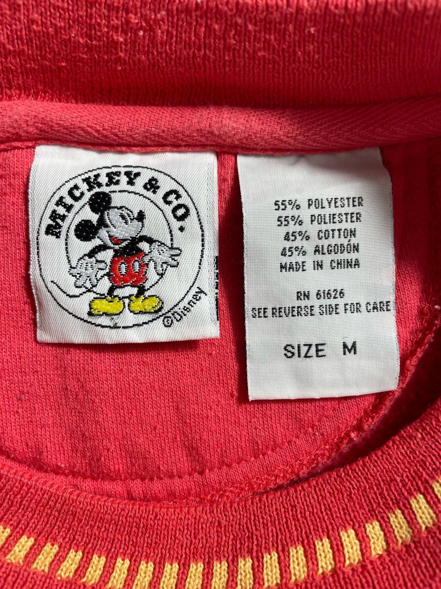 90's DISNEY MICKEY Size M Vintage Sweat-shirt / E753S