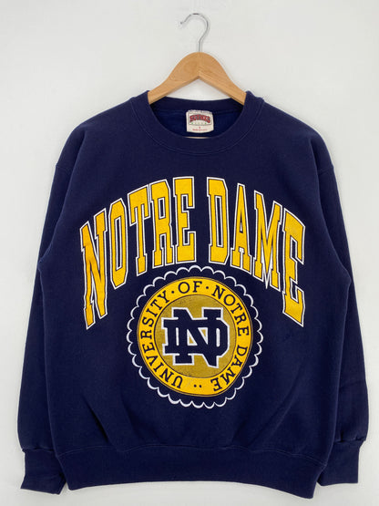 90's NOTRE DAME MAde in USA Size L Vintage College Sweat-shirt / F141S