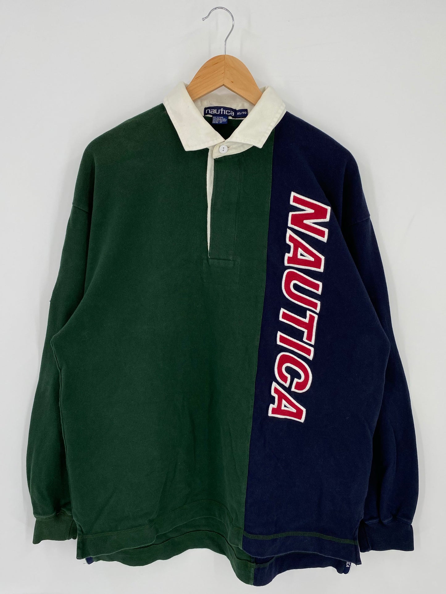 90’s NAUTICA Size XL Rugby-Shirt / F8367R