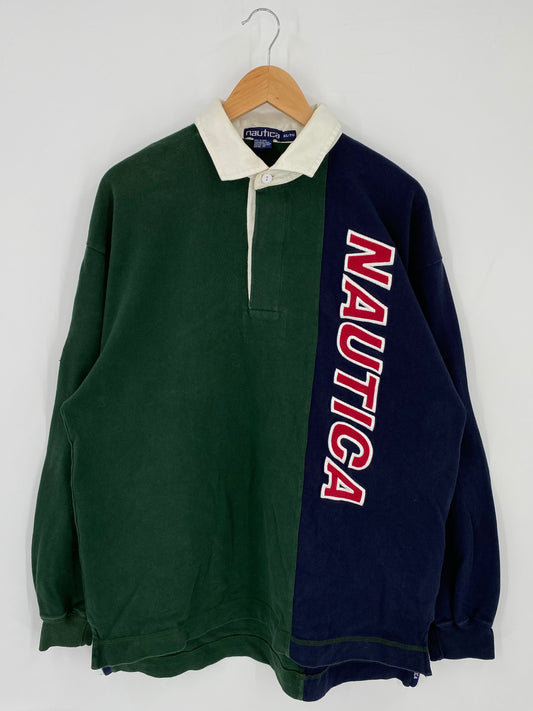 90’s NAUTICA Size XL Rugby-Shirt / F8367R