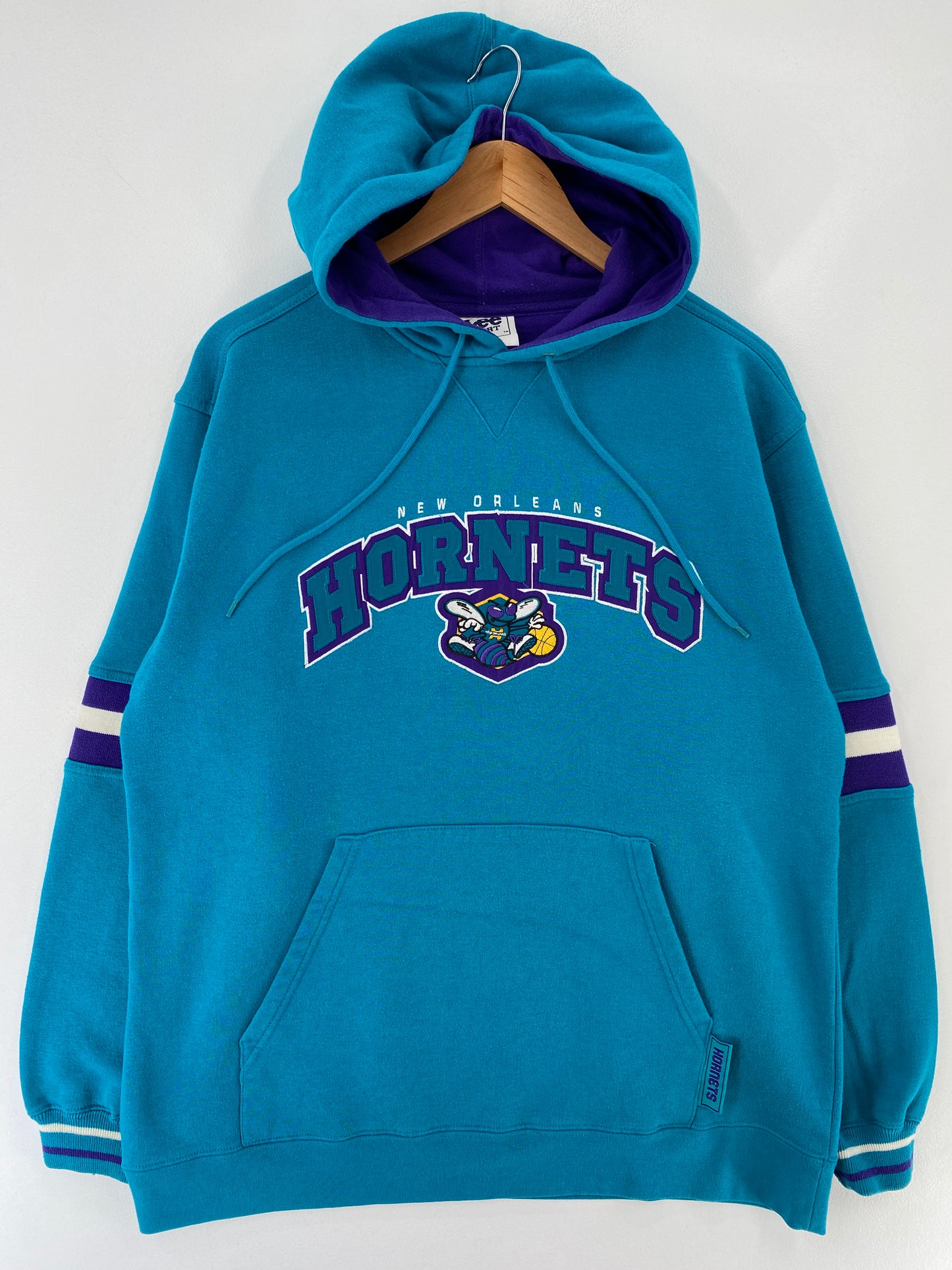 Vintage NEW ORLEANS HORNETS Size M Vintage NBA Hoodies Sweat-Shirt / F269S