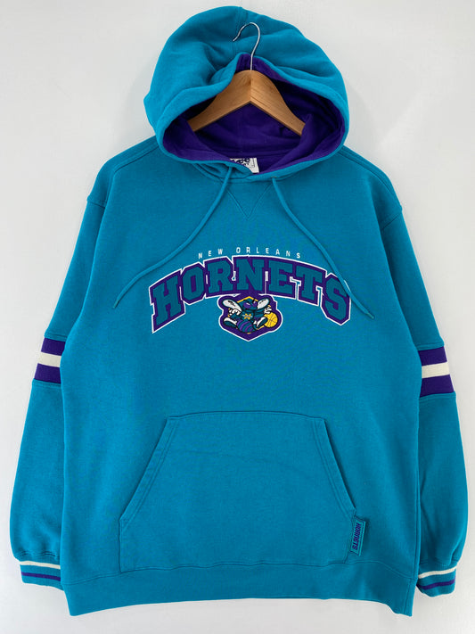 Vintage NEW ORLEANS HORNETS Size M Vintage NBA Hoodies Sweat-Shirt / F269S