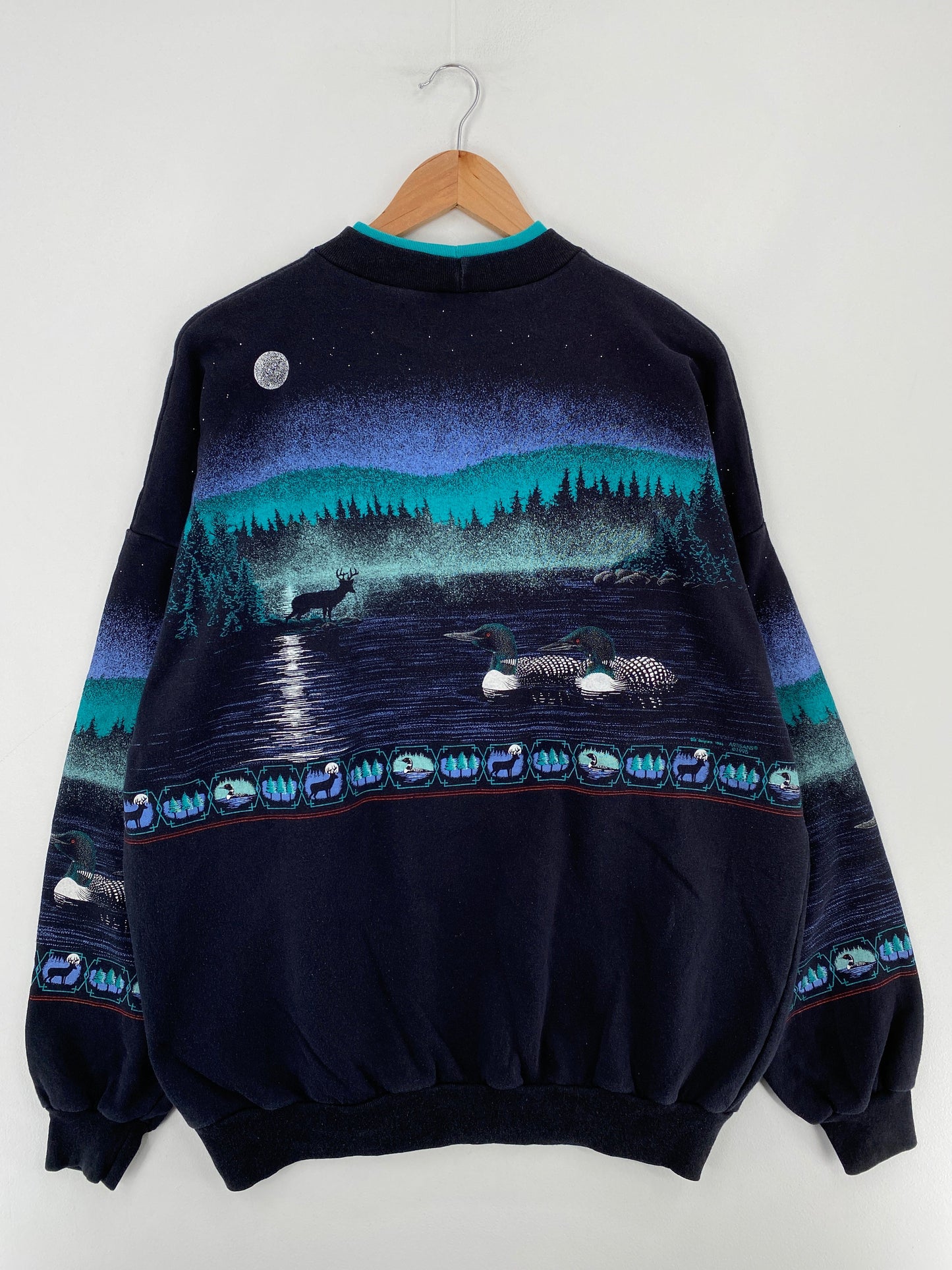 1995 DEER Made in USA Size XXL Animal Sweat-Shirt / E7225S
