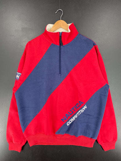 .Vintage NAUTICA COMPETITION Size L Half-Zip Sweat-shirt / E8346S