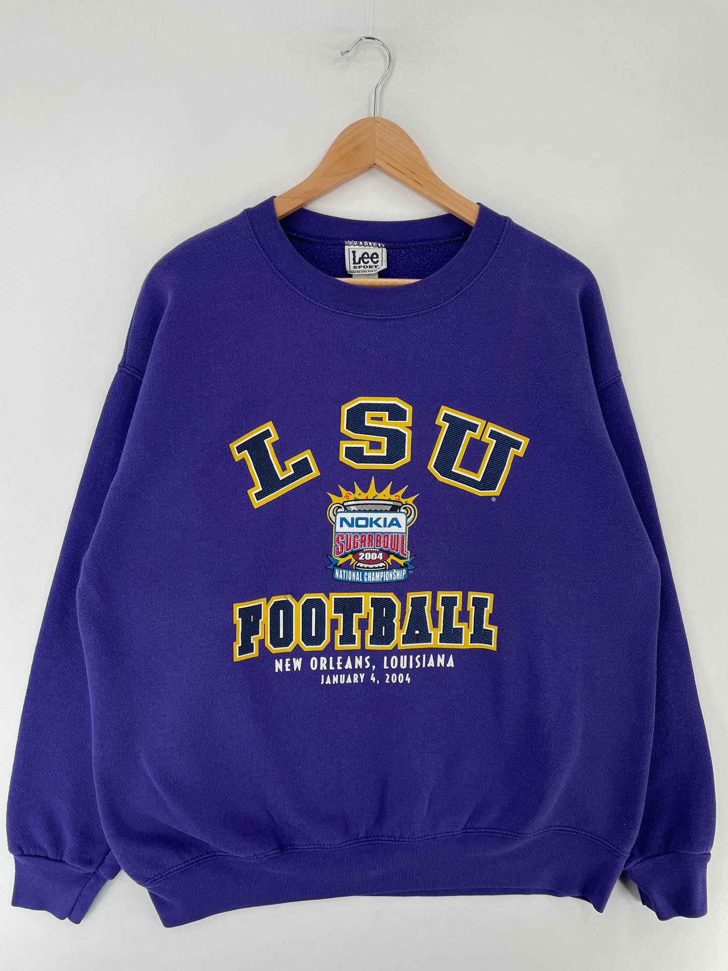2004  LSU Size L Vintage College Sweat-Shirt / E7014S