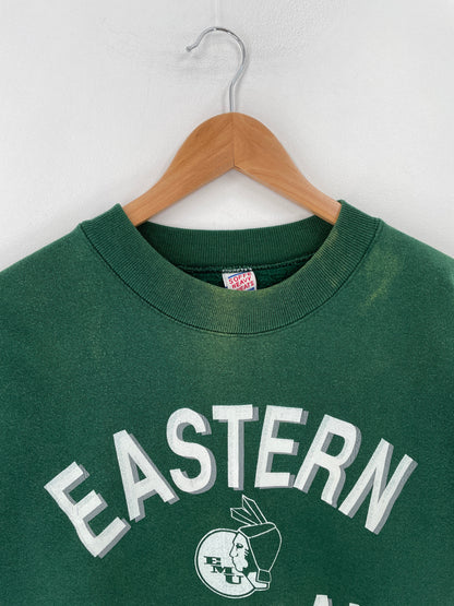 90's EASTERN MICHIGAN Made in USA Size L Vintage College Sweat-Shirt / G5051S