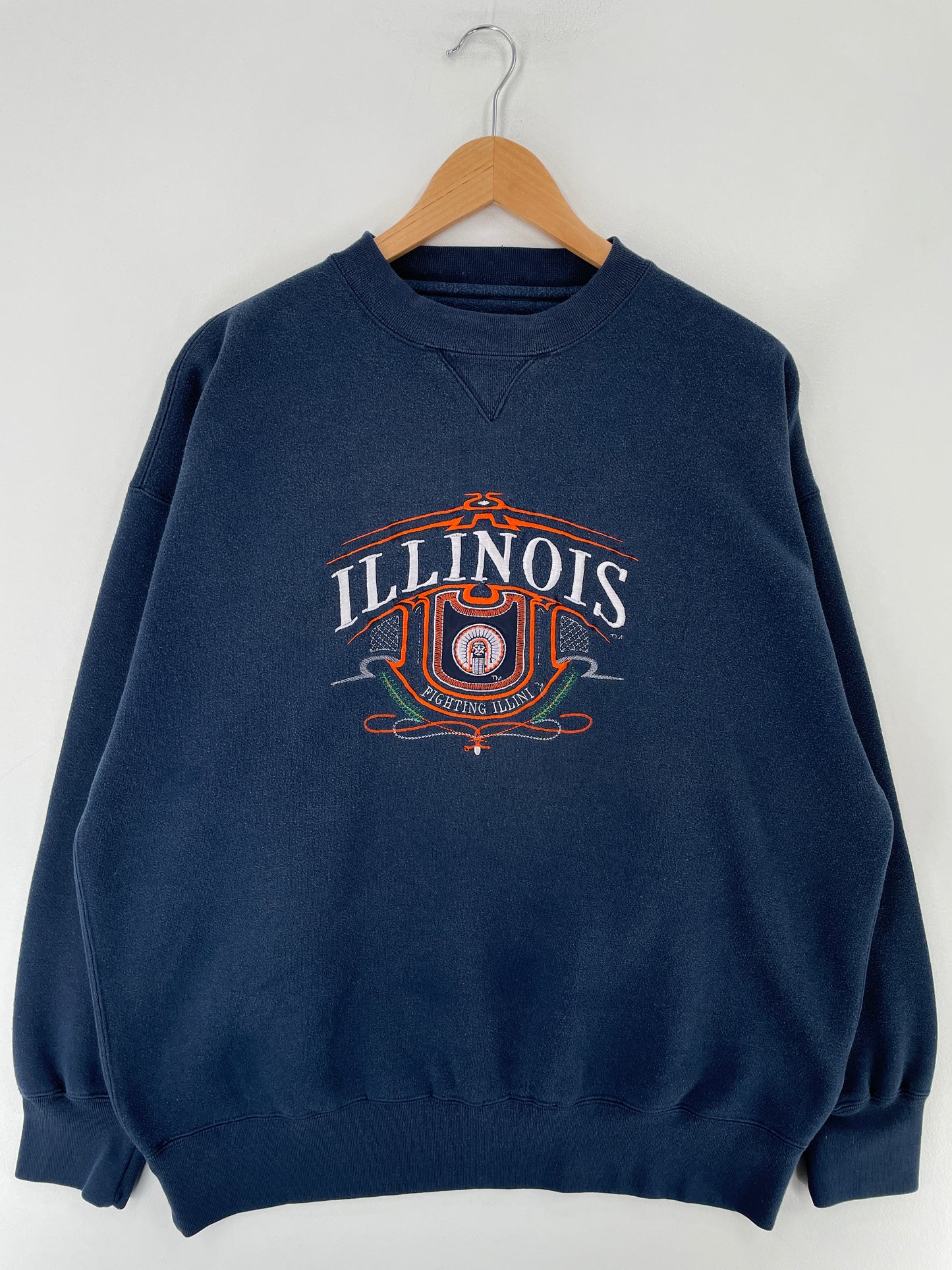 90’s ILLINOIS ILLINI Size XL Vintage NFL Sweat-Shirt / E7013S