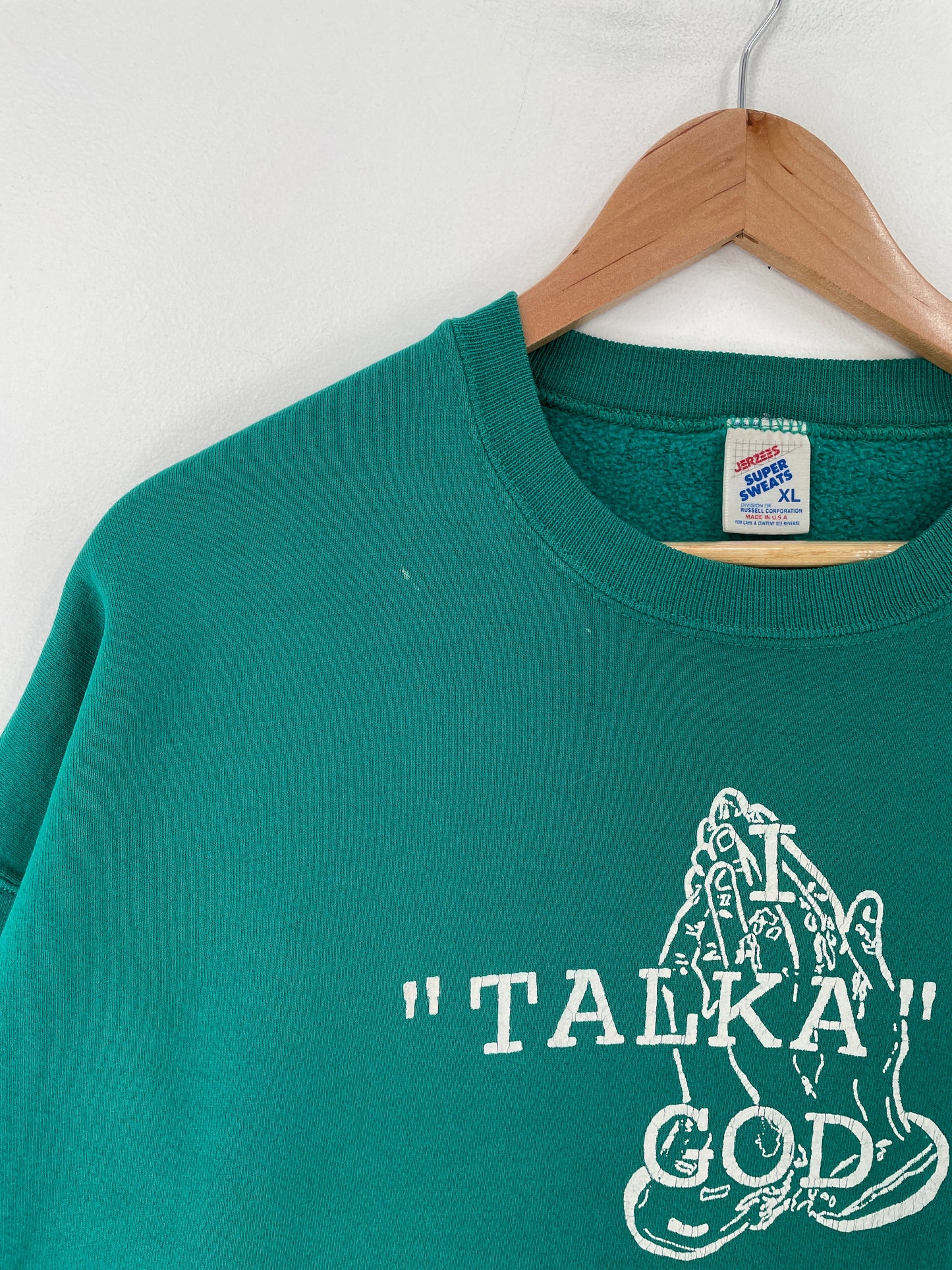 90's I TALKA TO GOD. Made in USA Size XL Vintage Sweat-shirt / F6288S