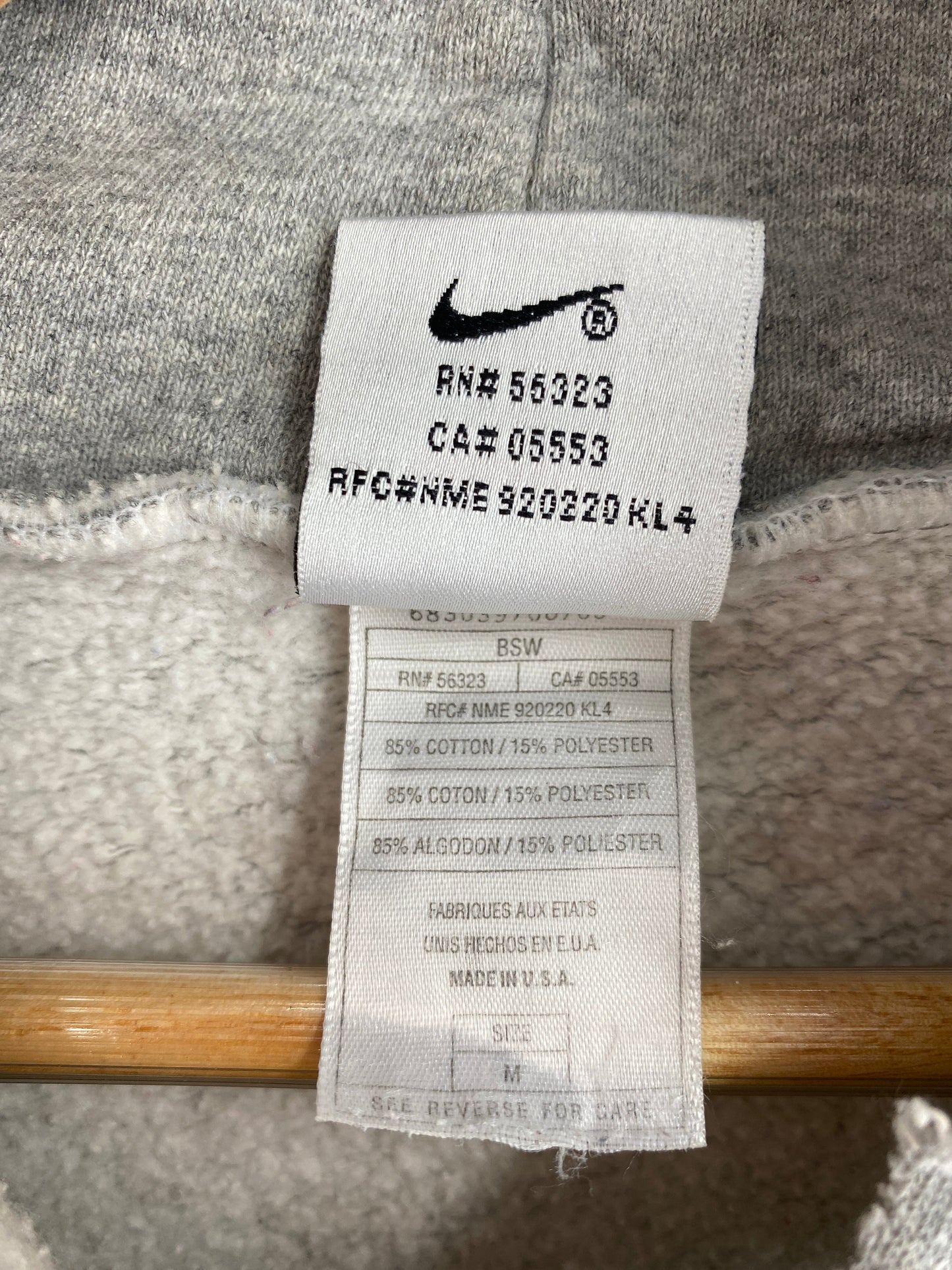 90's NIKE CENTER SWOOSH Made in USA Size XL Vintage Hoodie Sweat-shirt / F9148S
