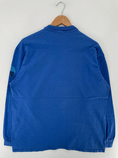 90's WOLF Made in USA Size XL Vintage Animal Long Sleeve T-Shirt / G2342T