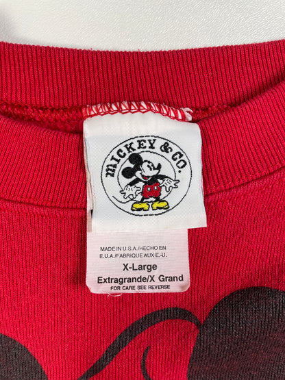 90's DISNEY MICKEY CHRISTMAS Made in USA Size XL Vintage Sweat-shirt / G5220S