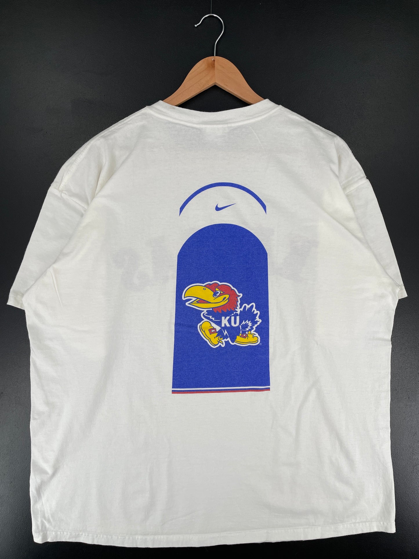 90's NIKE x KANSAS Size XL Vintage College T-shirt / F5165T