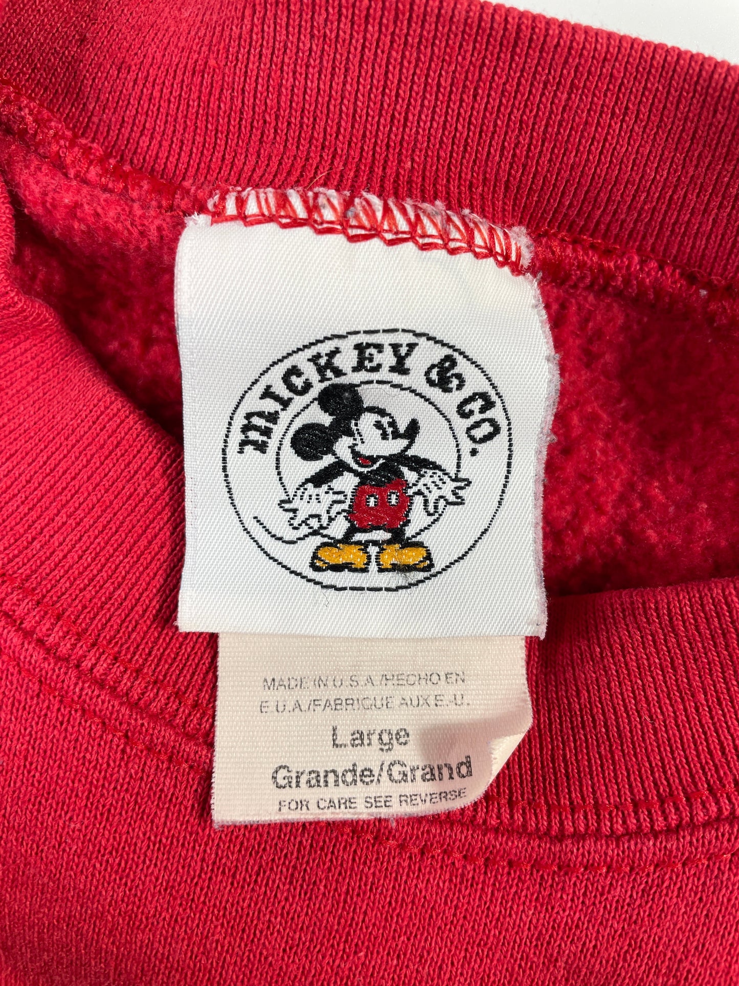 90's DISNEY MICKEY AND FRIENDS Made in USA Size L Vintage Sweat-shirt / G4718S