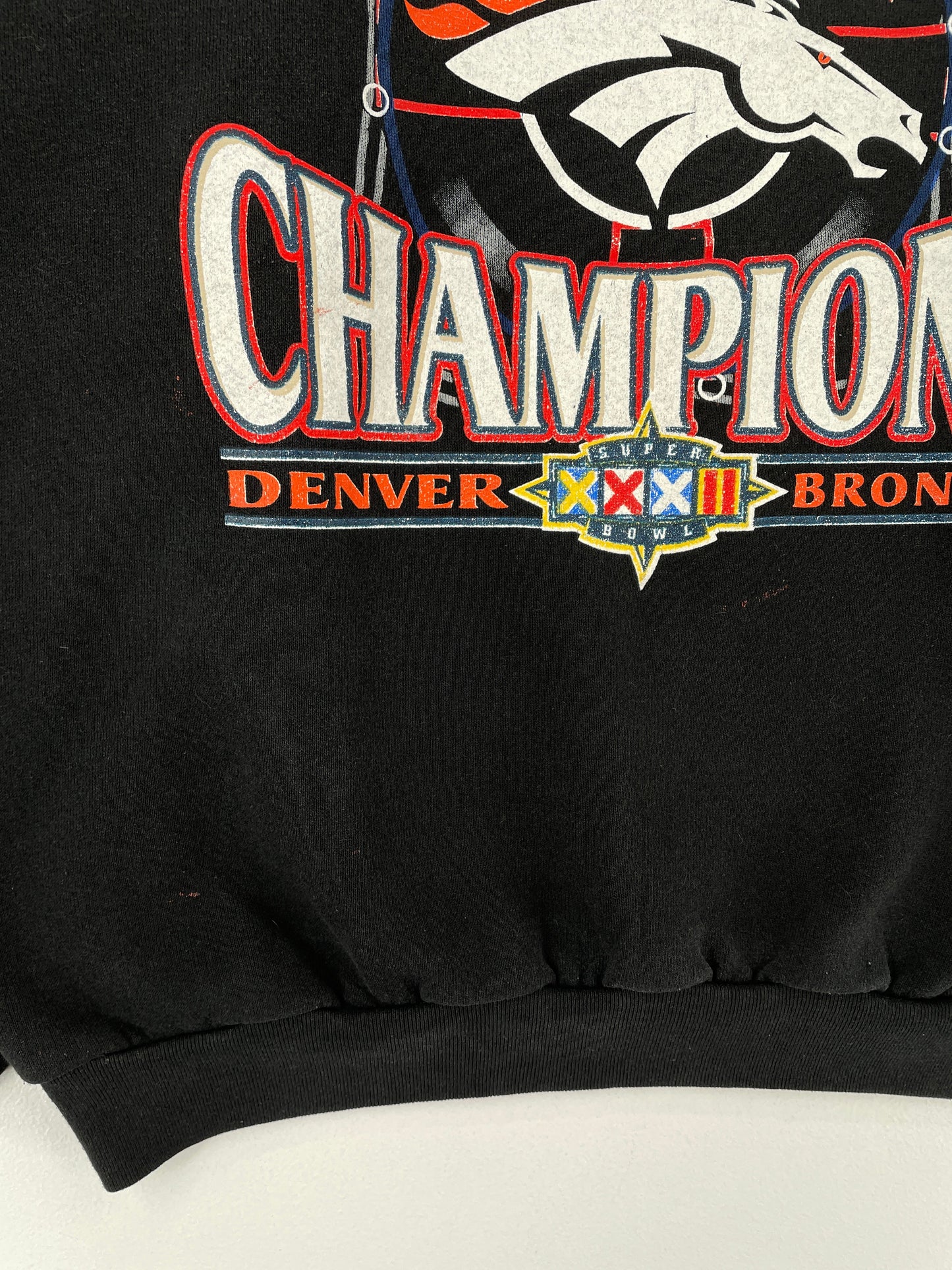 1998 DENVER BRONCOS SUPER BOWL Size L Vintage NFL Sweat-Shirt / F4450S