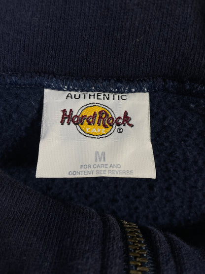 00' HARD ROCK Size M Vintage Half Zip Sweat-shirt / F8522S