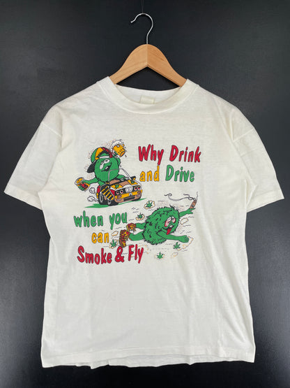Vintage WHY DRINK AND DRIVE Size M T-Shirt / F509T