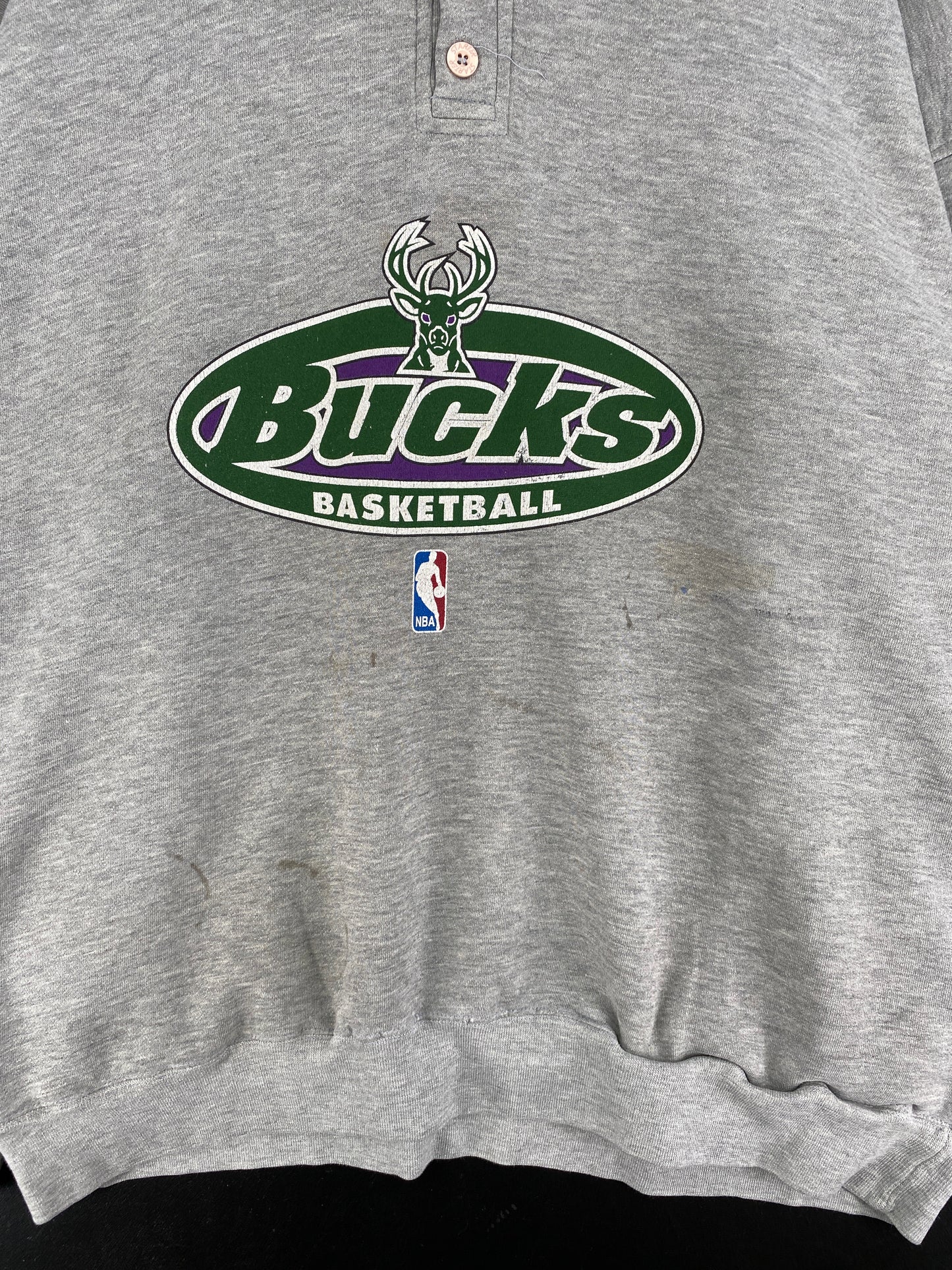 90's STARTER x MILWAUKEE BUCKS Size L Vintage NBA Hoodie Sweat-Shirt / F533S