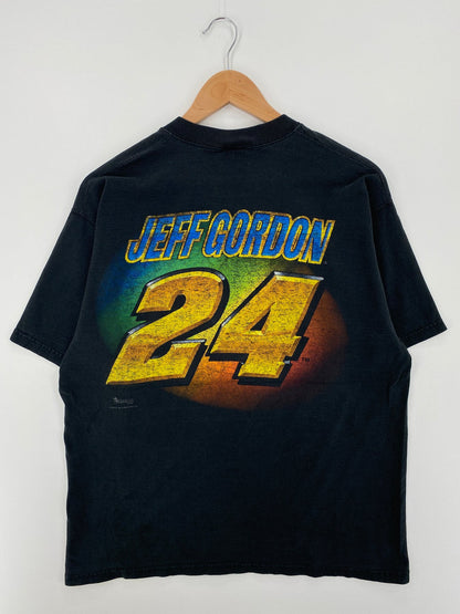 1996 NASCAR JEFF GORDON x DU PONT Made in USA Size L  Vintage Racing T-Shirt / E9627T