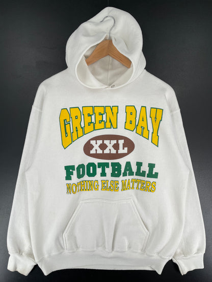 90's SALEM x GREEN BAY PACKERS Made in USA Size L Vintage NFL Hoodie Sweat-Shirt / E7308S