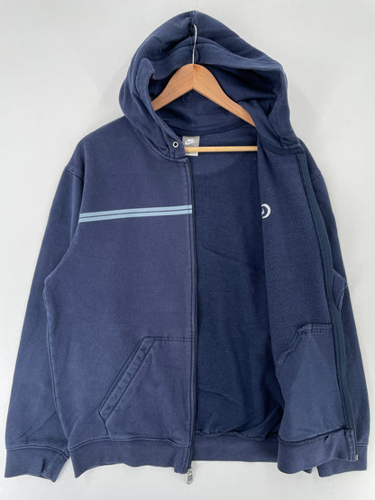 .00' NIKE Size L Vintage College Zip-up Hoodie Sweat-Shirt / E8037S