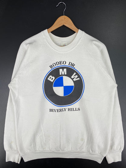 .90's BMW RODEO DR. BEVERLY HILLS Made in USA Size XL Vintage Sweat-Shirts/ E9401S