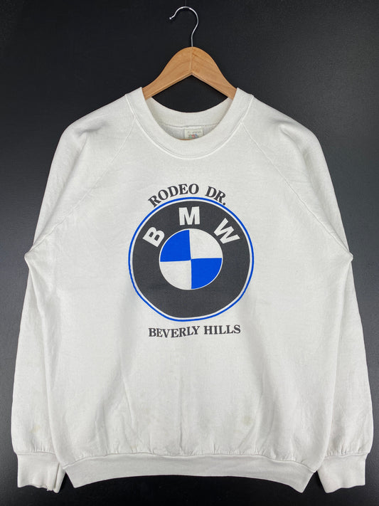 .90's BMW RODEO DR. BEVERLY HILLS Made in USA Size XL Vintage Sweat-Shirts/ E9401S