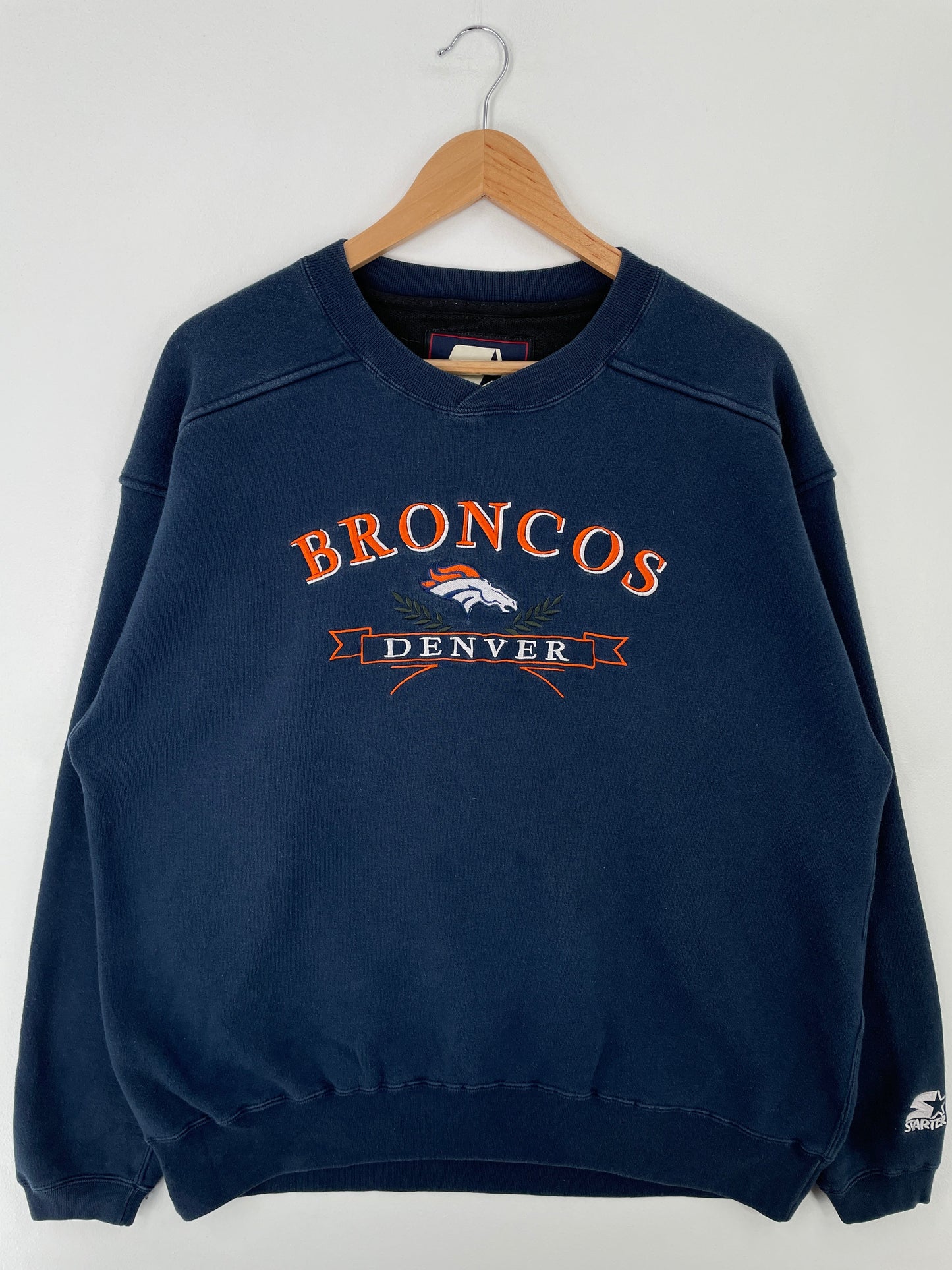 .90's STARTER x DENVER BRONCOS Size L Vintage NFL Sweat-Shirt / E7306S