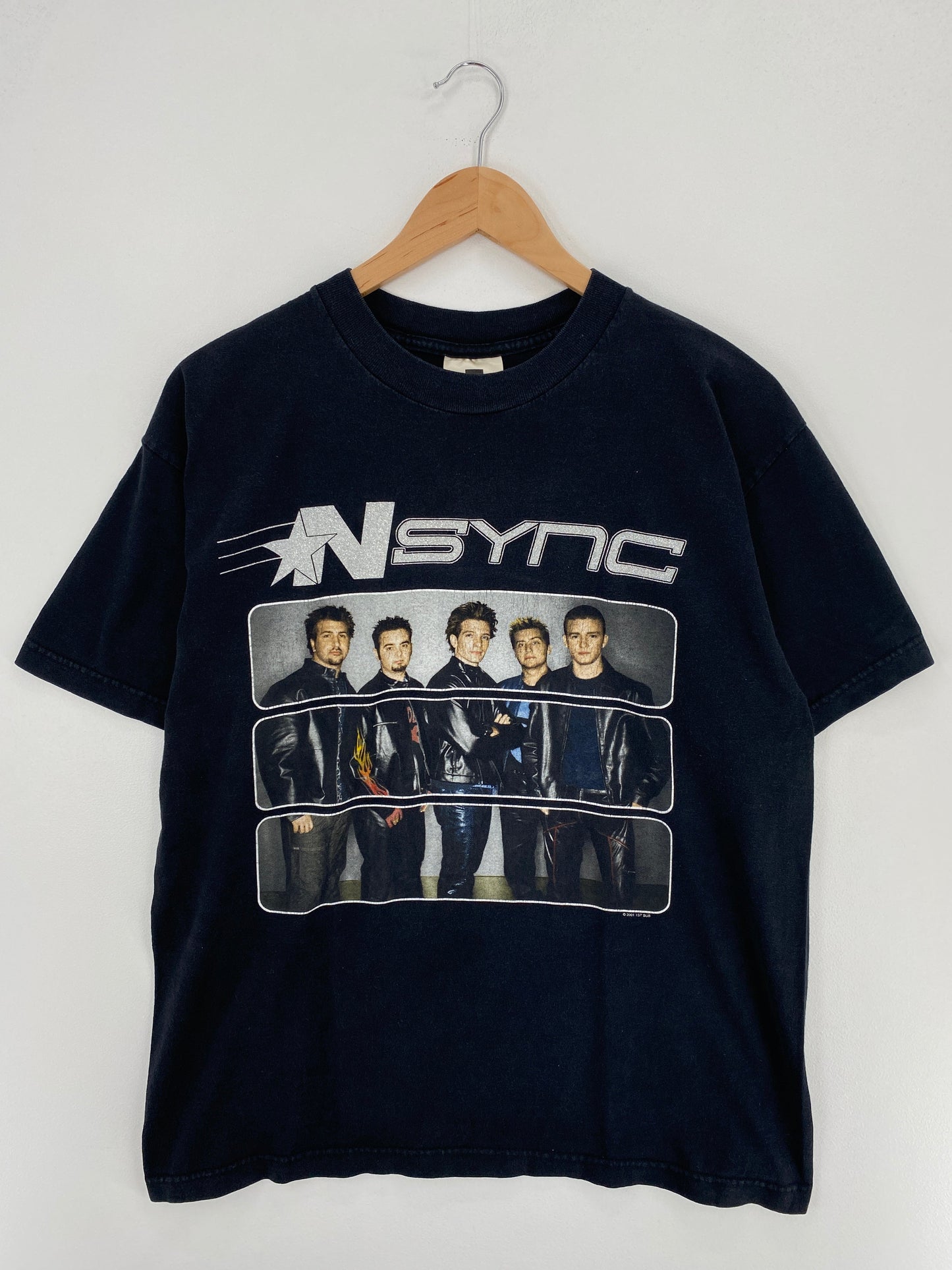 2001 NSYNC POPODYSSEY TOUR Size L Vintage Music T-Shirt / E8109T