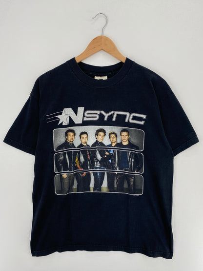 2001 NSYNC POPODYSSEY TOUR Size L Vintage Music T-Shirt / E8109T