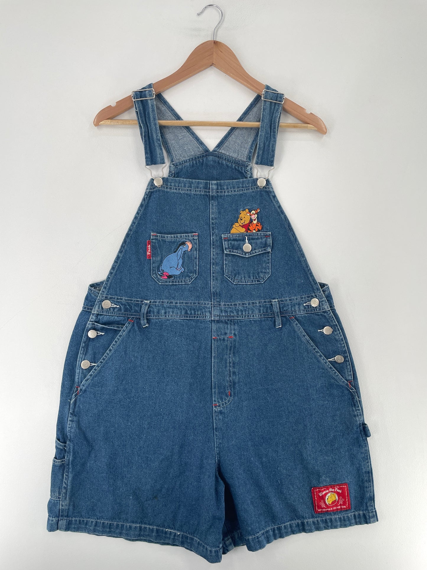 00' DISNEY WINNIE THE POOH Size XL Vintage Denim Overall / E7873P