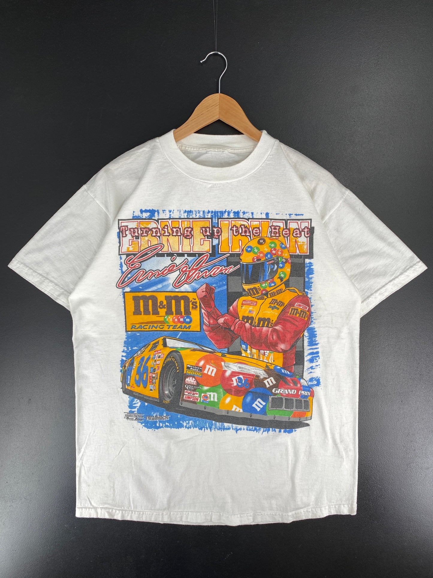 1999 NASCAR ERNIE IRVAN M&M'S Size No Tag (Approx.L) Vintage Racing T-shirt / F1945T